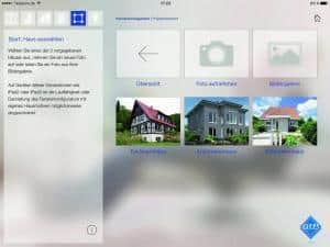 Beim integrierten Fensterkonfigurator kann der Anwender zwischen verschiedenen Möglichkeiten wählen, um die Fenster in einem Gebäude zu gestalten. Beispielhäusern stehen zur Verfügung, zudem können auch eigene Bilder hochgeladen und bearbeitet werden. Fotonachweis: Veka/txn