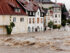 Hochwasser in einem Wohngebiet